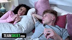 Two Stepsisters Share Unrelenting Desire for the Same Man in Taboo Group Sex