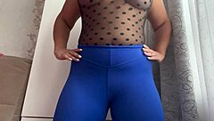 hot stepmom stretches tight body while teasing with big ass and tits