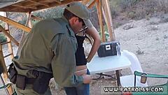 Police Pull Over Brunette For Intense Cavity Search! Assfucking And Ass To Mouth Action!