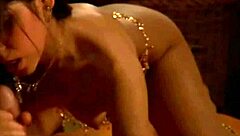 Erotic session with brunette indian pornstar dancing naked and feeling fine