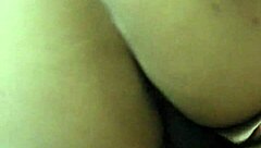 she's bent over in the public outdoor area, getting doggystyle as her big ass bounces and pussy gets pounded