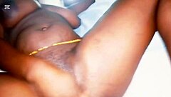 sweet young ebony's tight pussy handles big dick and cucumber