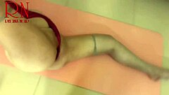 Yoga Time in Office with Regina Noir Wet Pussy and Voyeur Boss