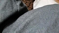 she's bent over in the public outdoor area, getting doggystyle as her big ass bounces and pussy gets pounded