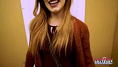 Ginger beauty keaton uses sex toy and gets banged