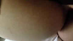 she's bent over in the public outdoor area, getting doggystyle as her big ass bounces and pussy gets pounded