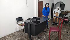 A doctor and his secretary have a passionate encounter in the office.