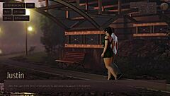 Risky blowjob in public park