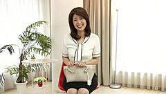 Cheating Asian MILF Hiroko Mori sucks and squirts in raw debut