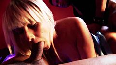 super sexy blonde gets fucked in every hole by two guys