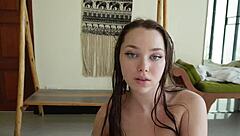 Why Does Petite Stepdaughter Fuck Stepdad At Hotel?