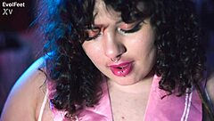 bbw latina gagging on toes during face sitting and pussy licking!