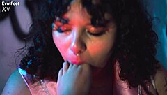 bbw latina gagging on toes during face sitting and pussy licking!