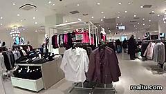 Stellar czech sweetie feels intense seduction in hypermarket, getting oral and poked