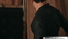 Gorgeous model strips and fucks photographer post-shoot