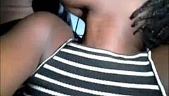 African teen slobbering on my dick with phat lips
