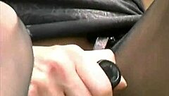 blonde amateur milf mindy flashes tits and gives handjob outdoors in public