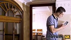 Mature Woman Rides Devious Stepson's Cock Cowgirl Style