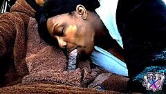 wife swallows daddy's cock in car wearing bear suit