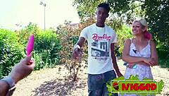 Sandra Seeks Anal Orgasm from Big Dicked Black Stud in Outdoor Doggystyle.