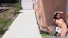 Watch Latina Babe Get Hammered Outdoors?