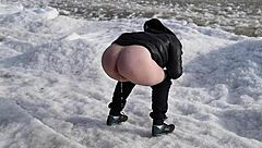 Milf pissing compilation by the sea with hairy pussy loving outdoor fetish