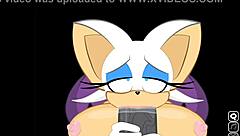 rouge interrupts shadow for a big cock suck in secret scene