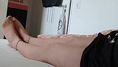 look at this nylon boy in pantyhose