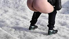 Milf pissing compilation by the sea with hairy pussy loving outdoor fetish