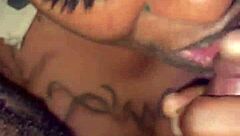 Milf devours big black cock eagerly