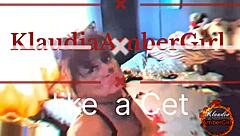 klaudiaambergirl poses in cat lingerie