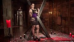 Mistress Face Sits And Pegs Slave With Dildo For Birthday BDSM Submission.