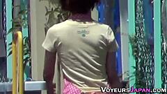 Asian Teen 18+ Caught on Hidden Cam Toying Her Hairy Muff Solo.