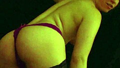 The petite stepdaughter gets creampied by her father-in-law in the VIP booth during roleplay