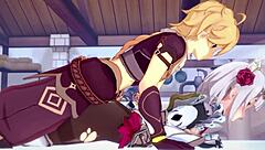 诺艾尔和埃瑟在原神中的激烈性爱会话