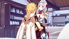 诺艾尔和埃瑟在原神中的激烈性爱会话