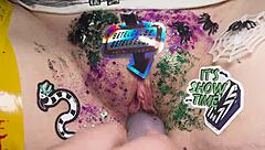 Beetlejuice masturbates with toys