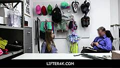 Shoplifting teen lets officer fuck her at the store