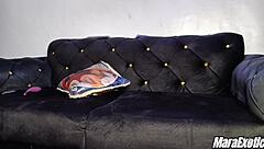 Mara Exotic, mature ebony, squirts in solo fat ass play