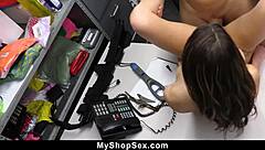 Teen 18+ Caught In Hidden Cam Trap By Loss Prevention Officer At Work