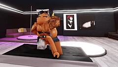 She lost the bet and boldly takes four big black cocks at once