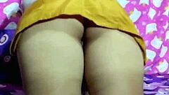 They Fuck My Big Ass in Mini Skirt with 20cm Dildo