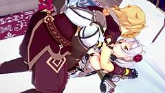 诺艾尔和埃瑟在原神中的激烈性爱会话