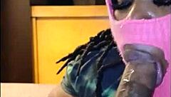 Curvy Brunette Blows Bubbles With Cum After Sucking Dick Good