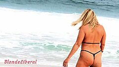 I'm showing off my body in a micro bikini on Rio beach