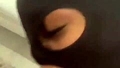 delicioxass gives a good blowjob to that ebony ass in masked porn