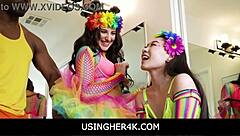 I freeused teen Aubree Valentine before pride parade.