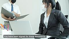 Manager seduces staff in office