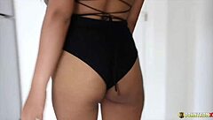 I creampie the young Thai MILF in bodysuit after doggystyle and blowjob