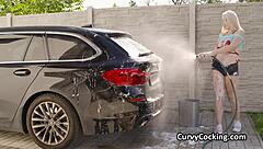 Busty Bikini Girlfriend Craves Cock After Car Wash